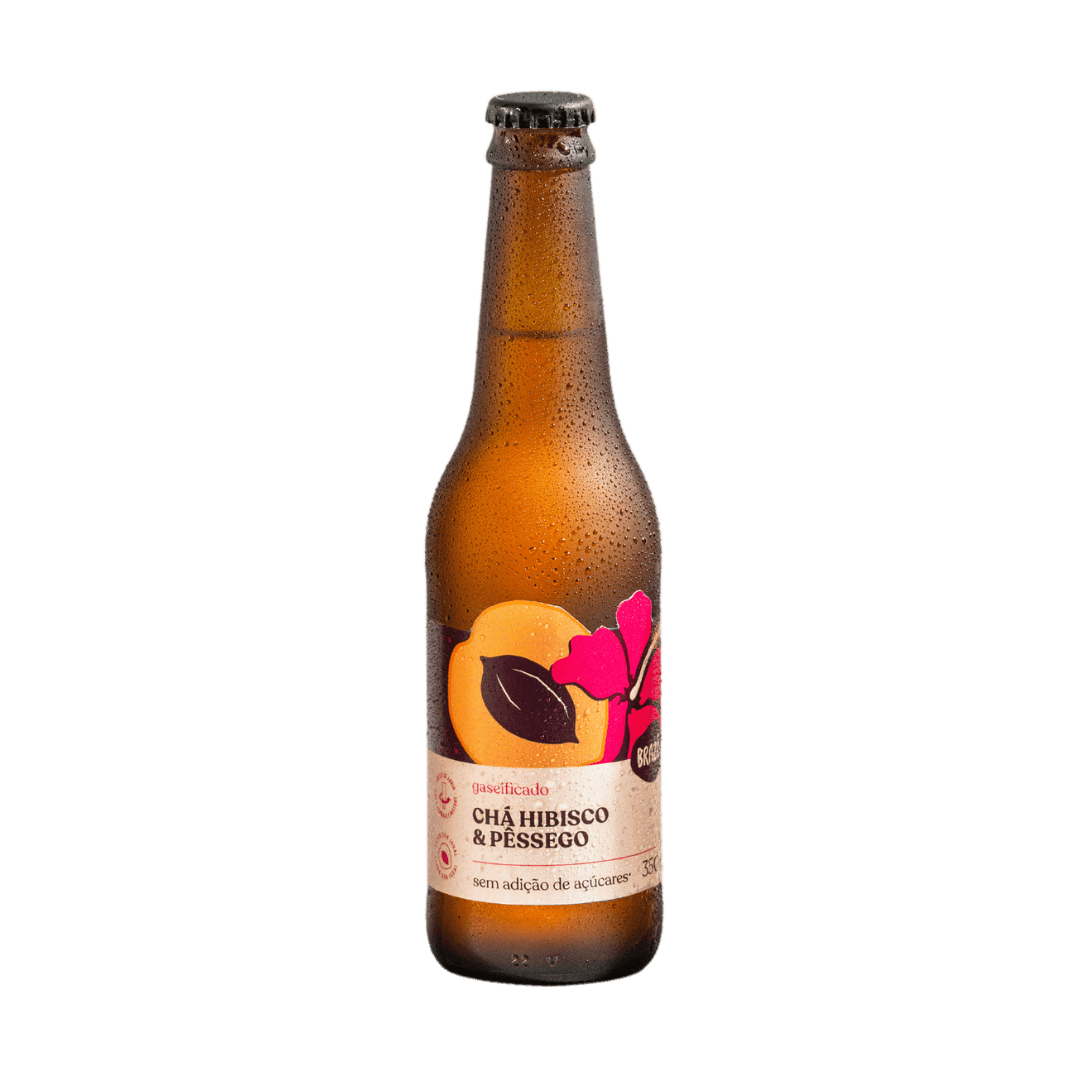 Chá De Hibisco Com Pêssego Gaseificado Brazô 350ml - Carrefour