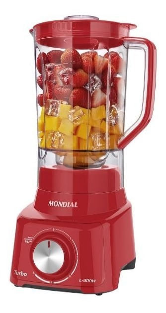 Liquidificador Mondial L-900 2,7l  5 Veloc Turbo 900w Vermelho 220v