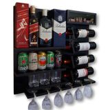 Barzinho  Prateleira Suspensa Bebidas Para Sala Área Gourmet