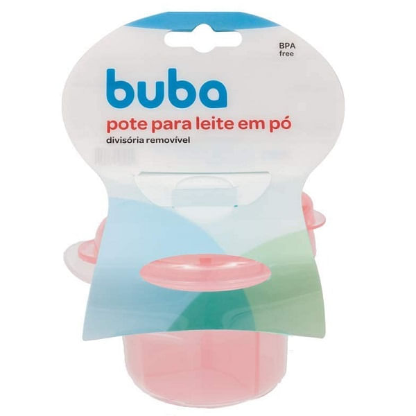 Pote Para Leite Em Pó - Rosa - Buba - 7761