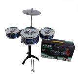 Bateria Infantil Com 3 Tambores E Disco Musical Instrumento Completo