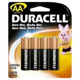 Pilha Alcalina AA Pequena com 4und- Duracell DURACELL