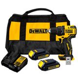Parafusadeira e Furadeira 20V Brushless 1/2 Pol com 2 Baterias Max Atomic DCD708D2-BR Dewalt