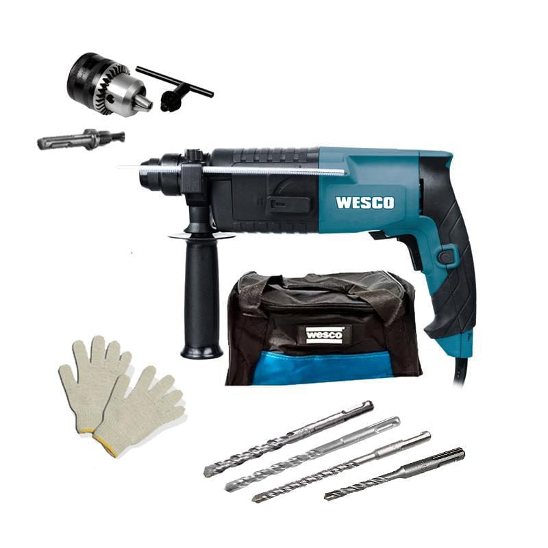 Martelete Rotativo Wesco Ws3160k 620w + Brocas Mandril 220v