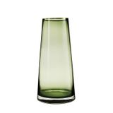 Vaso Funsoba Green Glass 10 Com Boca Dourada Para Centros De Mesa