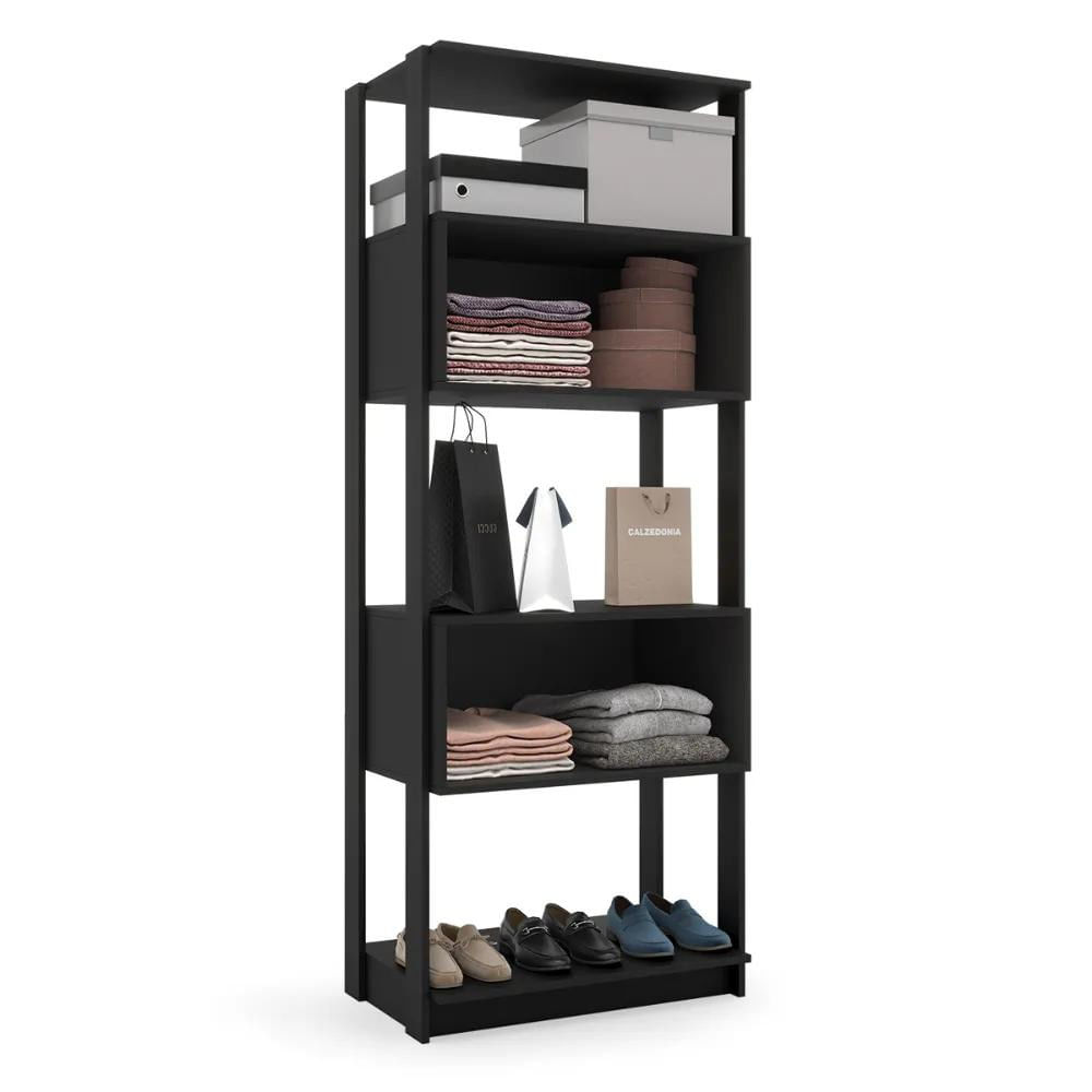 Closet Modular Nicho Verona 0,70 Preto Fosco Batrol