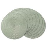 Conjunto De Jogos Americanos Ahhfsmei, Redondos, Trançados, 8, Tecidos Naturais, 38 Cm