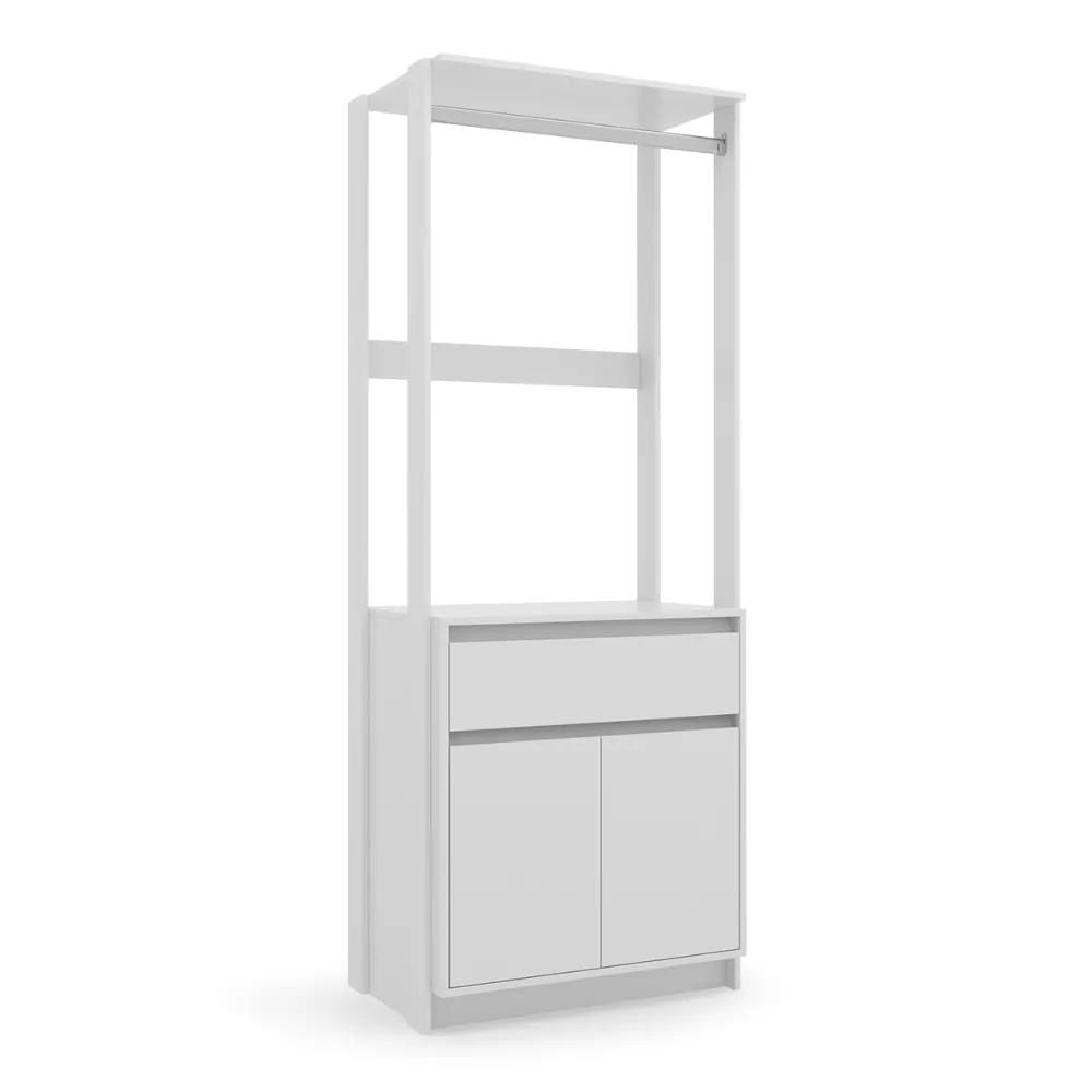 Closet Modular Verona 0,70 Branco Brilho Batrol