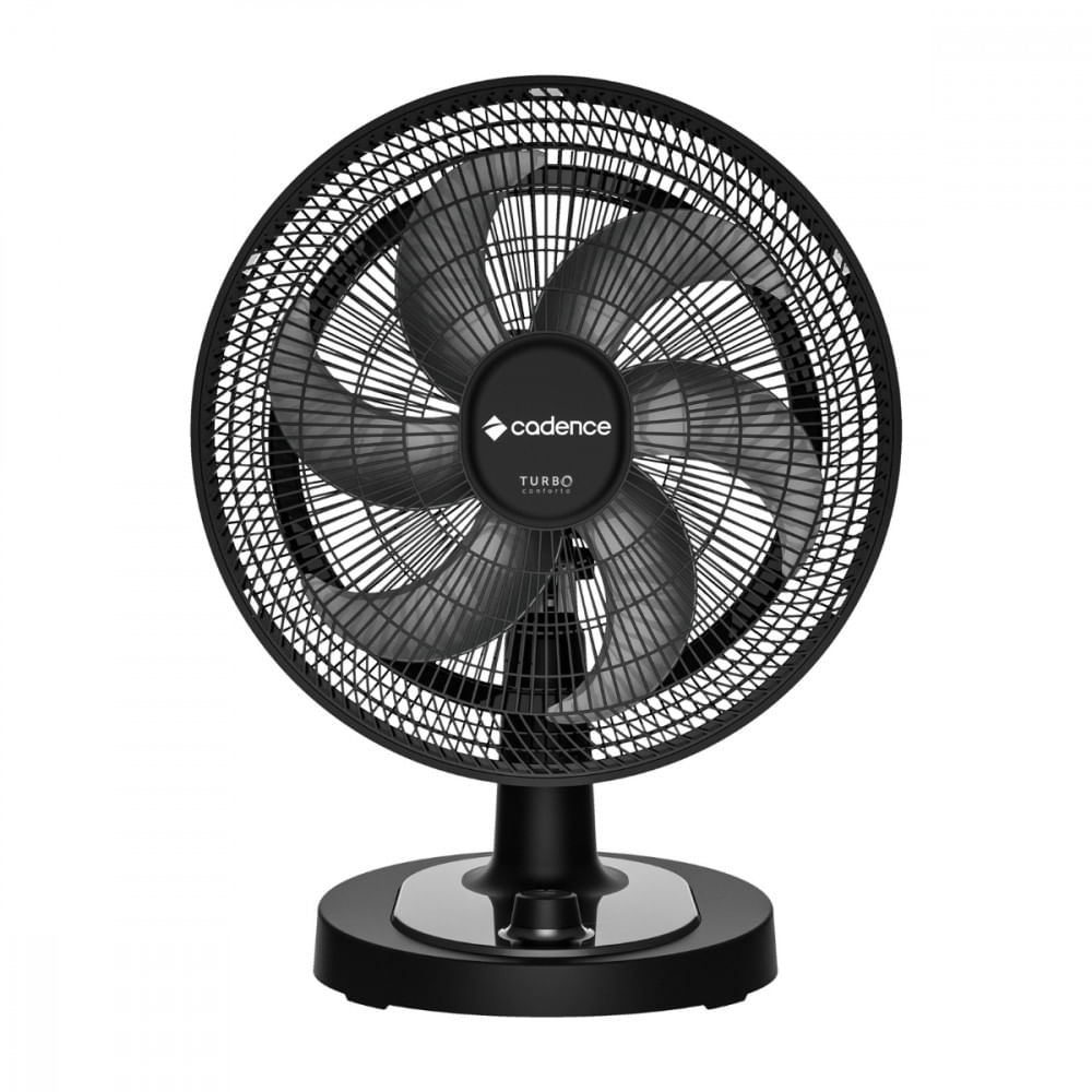 Ventilador De Mesa Ou Parede 127v Turbo Conforto Preto Cinza Cadence