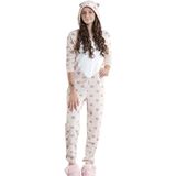 Pijama Macacão Plush Adulto Com Capuz