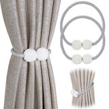 Cortina Tiebacks Pinowu Pearl Magnetic [pacote Com 2] Cinza