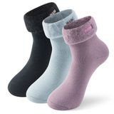 Meias Térmicas Femininas Suttos, Quentes De Inverno, 3 Pares