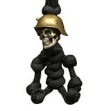 Chaveiro Cefurisy Skull Paracord Vintage Brass Soldier