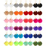 Chaveiros Pom Poms Bulk Puff Ball Chaveiro De Pele Sintética 48 Unidades
