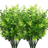 Plantas De Vegetação Artificial Cewor Buxwood Shrubs X8