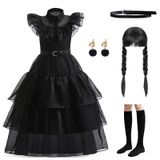 Fantasia Qiemiao Wednesday Addams Dress Kids Halloween 7-8y