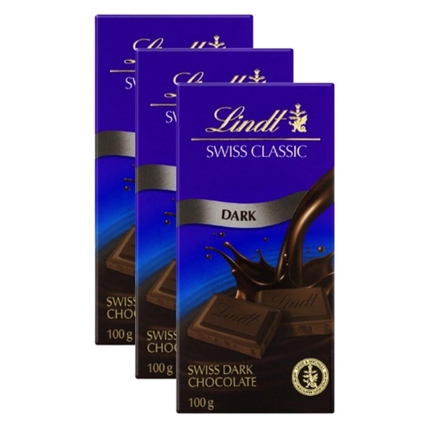 Chocolate Lindt Classic Dark 100g (3 Unidades)