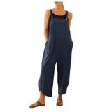 Macacão Xunger Vintage Bib Overalls Feminino De Algodão Azul