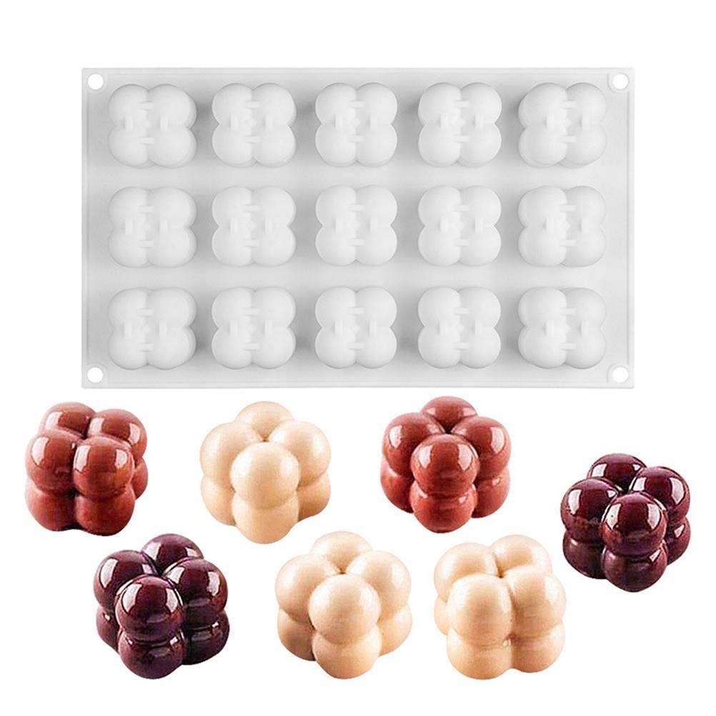 Molde De Silicone Heitign Em Forma De Bolha 3d De 15 Cavidades Para Vela