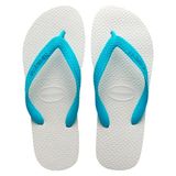 Havaianas Tradicional Branco/azul - Embalagem Com 6 Unidades