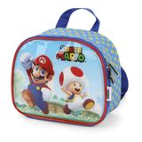 Lancheira Escolar Térmica Super Mario Bros Toad Azul Luxcel