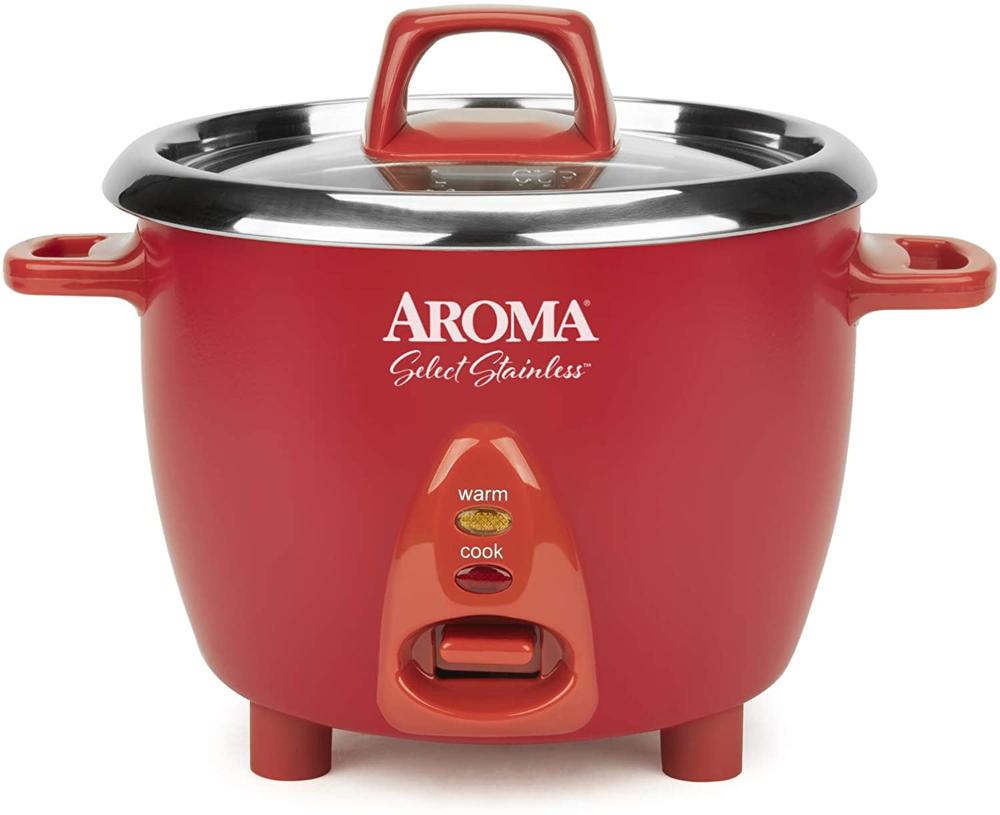 Aroma Housewares Panela Elétrica de Arroz, 1,4 L, 400W, 110V, vermelha.