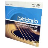 Encordoamento Violão Aço 12-53 Daddario Phosphor Bronze Ej16