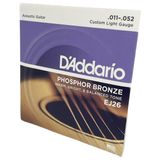 Encordoamento Violão Aço 11-52 Daddario Phosphor Bronze Ej26