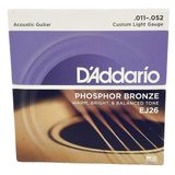 Cordas Aço Daddario Violão Ej26 Phosphor Bronze Tensão 011