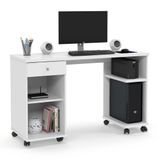 Mesa Computador Quarto Escritorio Million Branco