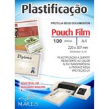 Plastico Para Plastificacao Pouch Film A4 220x307 (0,10)