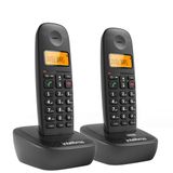 TELEFONE SEM FIO TS 2512 PRETO 2 UNIDADES 4122512 (APARELHO + RAMAL)