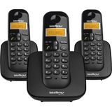 TELEFONE SEM FIO C/ IDENTIFICADOR DE CHAMADAS + 2 RAMAIS TS3113 PRETO 4123103
