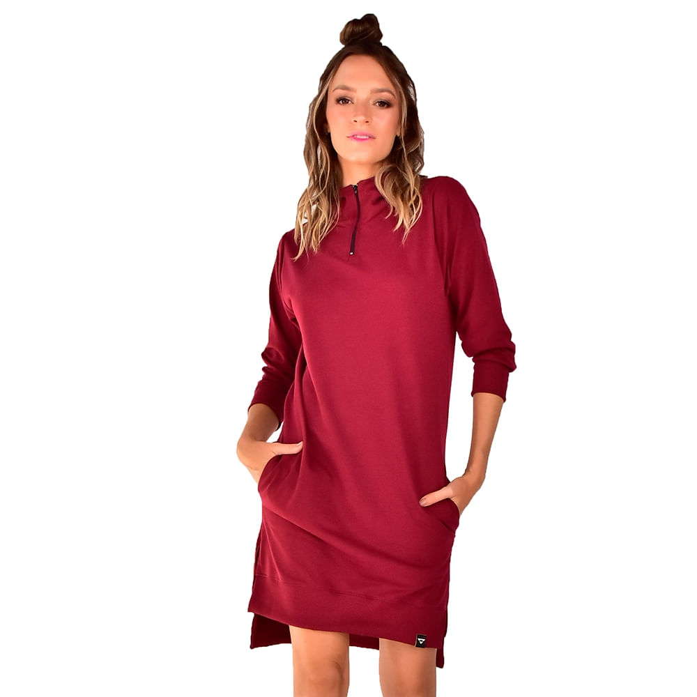 lounge moletom com capuz dress