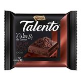 Chocolate Garoto Talento Tablete Dark Nibs De Cacau 75g - Embalagem Com 15 Unidades