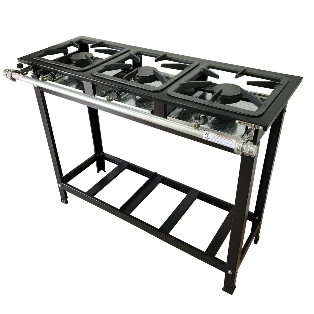 Fogão 4 Bocas Alcazon Alta Pressão 30×30 Preto – N/a – Acz-009