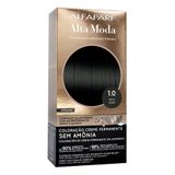 Coloração Creme Permanente Alfaparf Alta Moda Vegano Sem Amônia 1.0 Preto