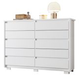 Cômoda Quarto Duetto Com 10 Gavetas Branco