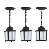 Luminaria Pendente Externo Vintage Colonial Preto Alz14 3 Un