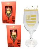 Kit 2 Taças Windsor 330ml Vidro Flamengo Edição Série Ouro