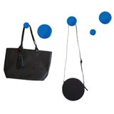 Kit 5 Pino Suporte Parede Cabideiro Roupa Bolsa Gancho Azul