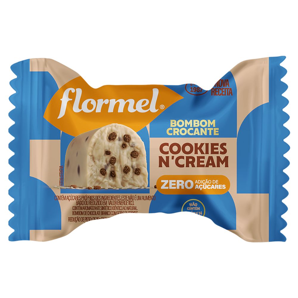 Bombom Crocante Flormel Cookies N&#39;cream 12g