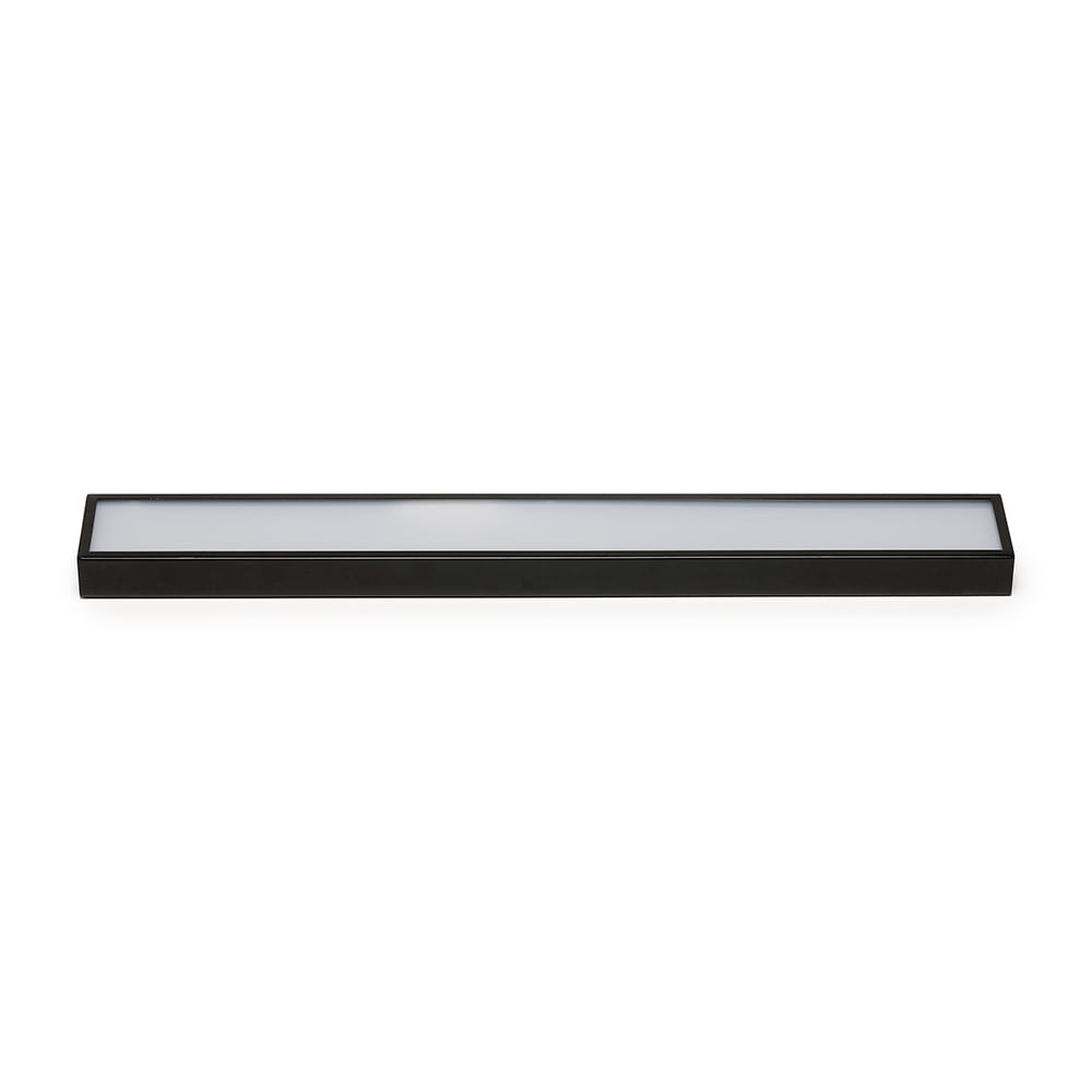 Luminária Led Save Energy Compact Linear De Sobrepor 18w Bivolt Preto 4000k Luz Neutra