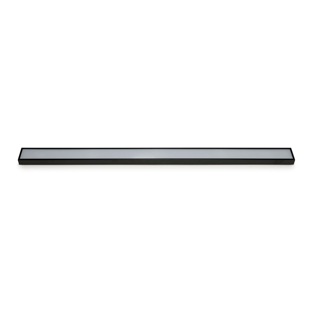 Luminária Led Save Energy Compact Linear De Sobrepor 36w Bivolt Preto 4000k Luz Neutra