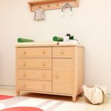 Cômoda Infantil 1 Porta 5 Gavetas Tudor Eucalipto Timber Eucalipto