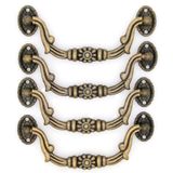 4 Pcs Vintage Antique Bronze Bail Puxar Alça Para Cômoda Wo