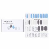 Adesivo De Unhas Mavenir Estampado Em Creme Azul Leopardo Nail