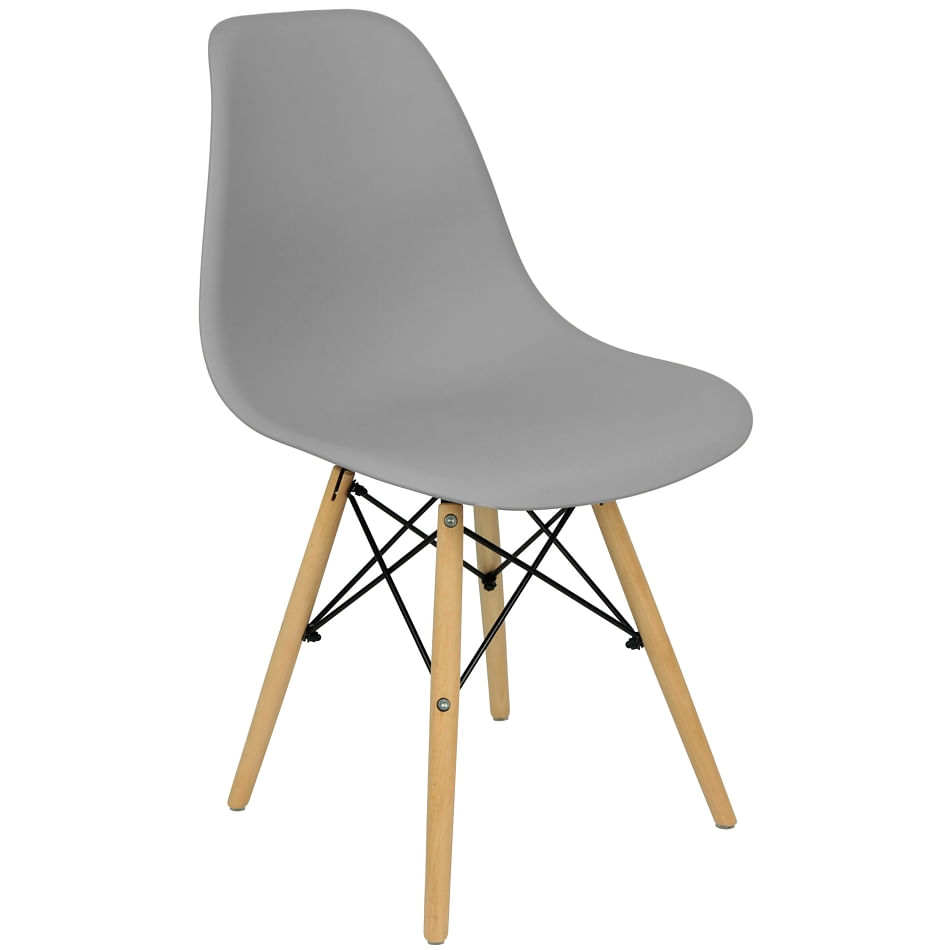 Cadeira Charles Eames Eiffel Wood Design Varias Cores