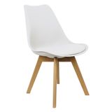 Cadeira Charles Eames Leda Luisa Saarinen Design Wood Estofada Base Madeira