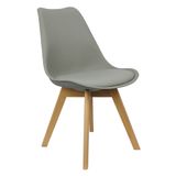 Cadeira Charles Eames Leda Luisa Saarinen Design Wood Estofada Base Madeira